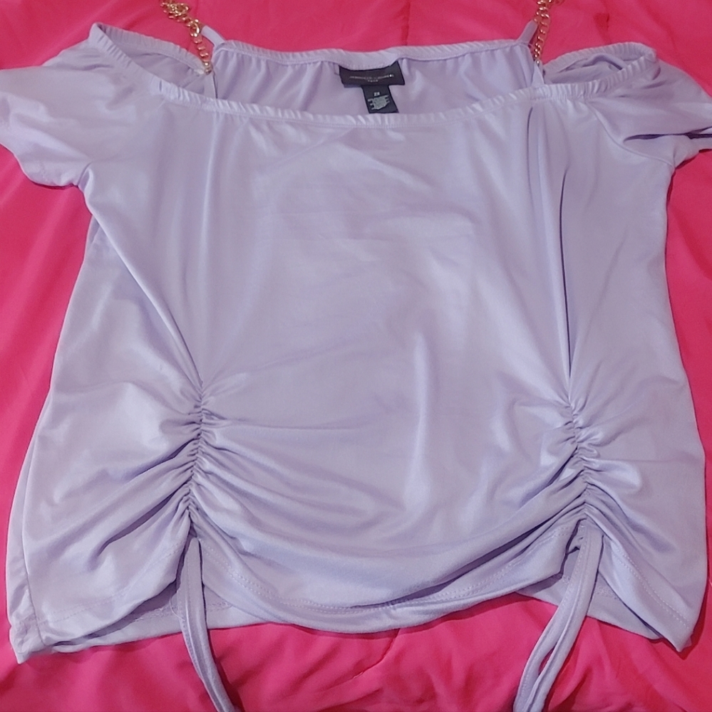 Purple gold chain shirt